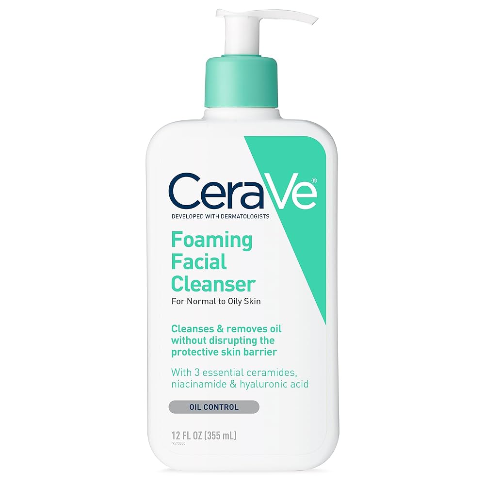 CeraVe Foaming Facial Cleanser – For Dry to Oily Skin 355ml