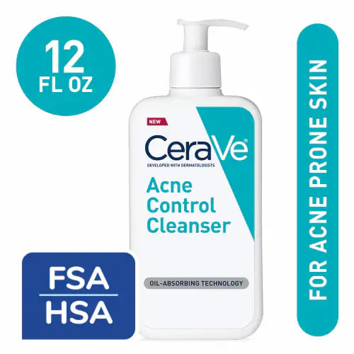 CeraVe Acne Control Cleanser – 2% salicylic acid Acne Treatment 355ml