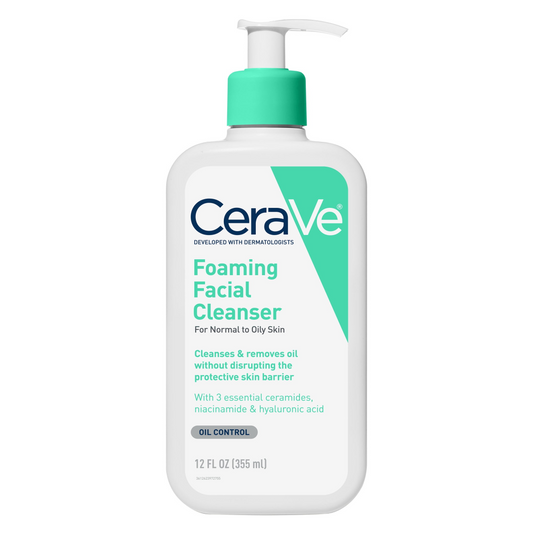 CeraVe Foaming Facial Cleanser – For Dry to Oily Skin 355ml