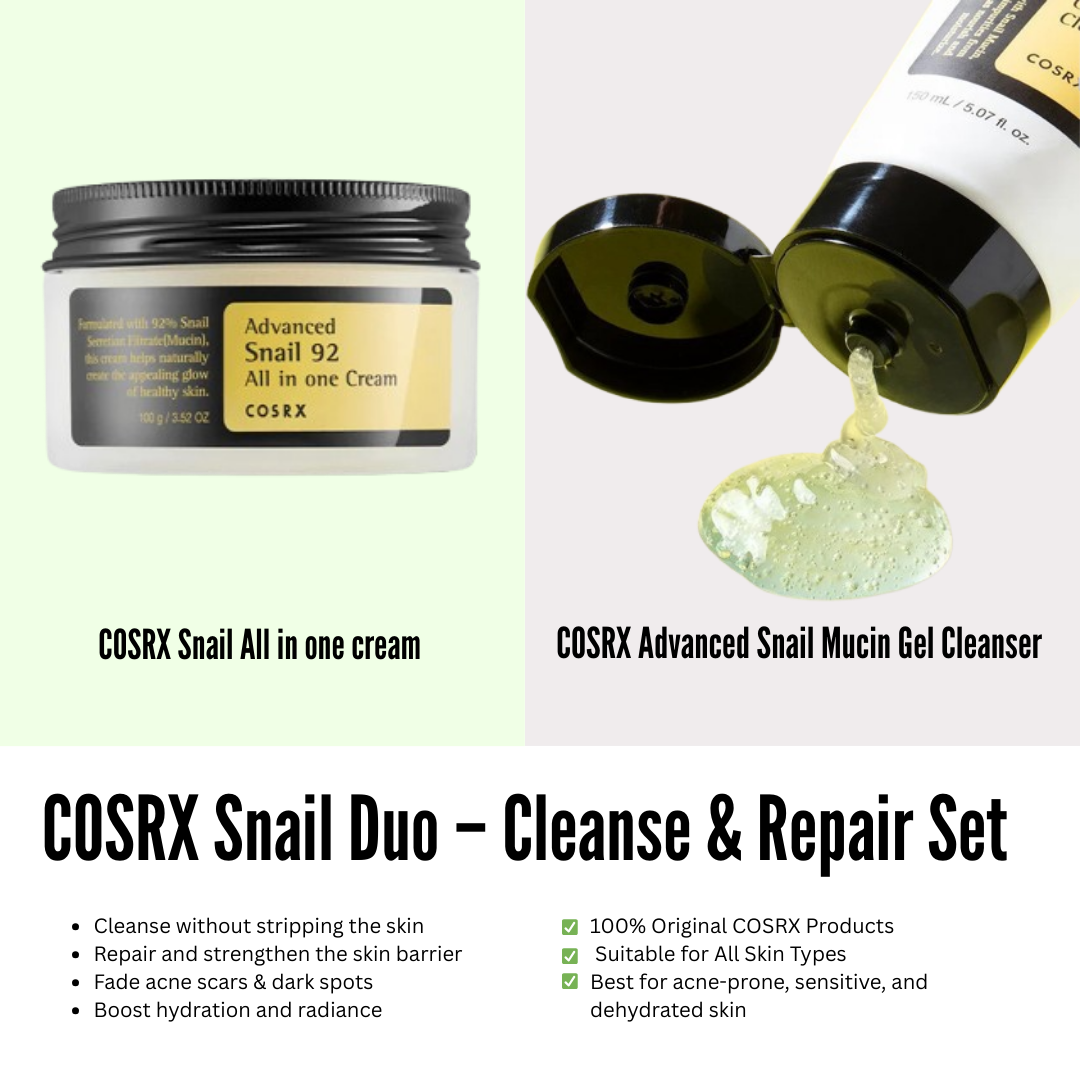 COSRX Snail Duo – Cleanse & Repair Set
